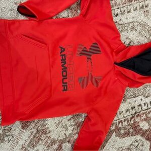 Under Armour Vibrant Red Hoodie with Black Accents